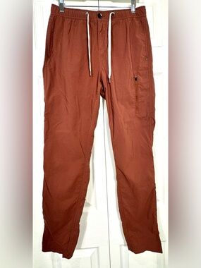Vuori Climber Pant Joggers Rust Brown Performance Travel Pants Size Small EUC